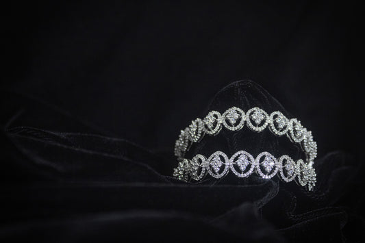 Oval Shaped American Diamond Bangles