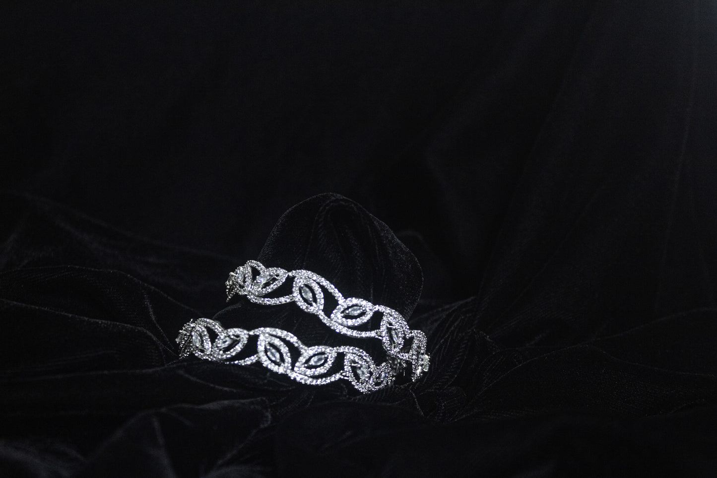 Eye Shaped American Diamond Bangles