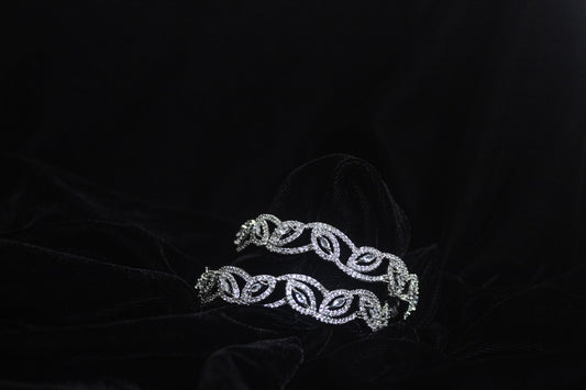 Eye Shaped American Diamond Bangles