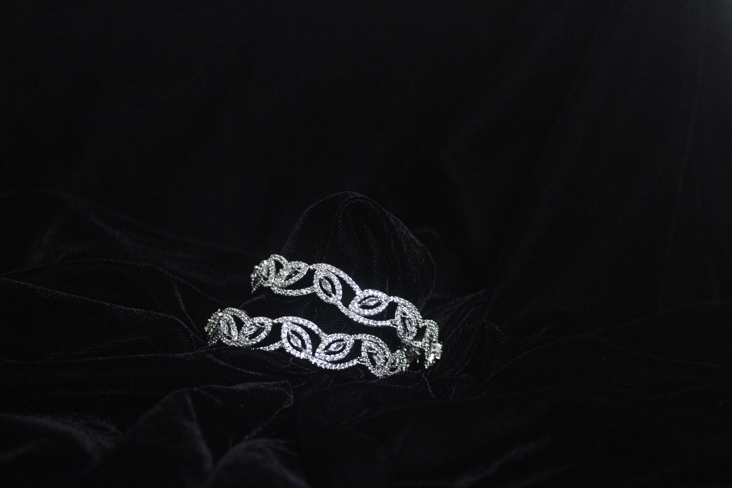 Eye Shaped American Diamond Bangles