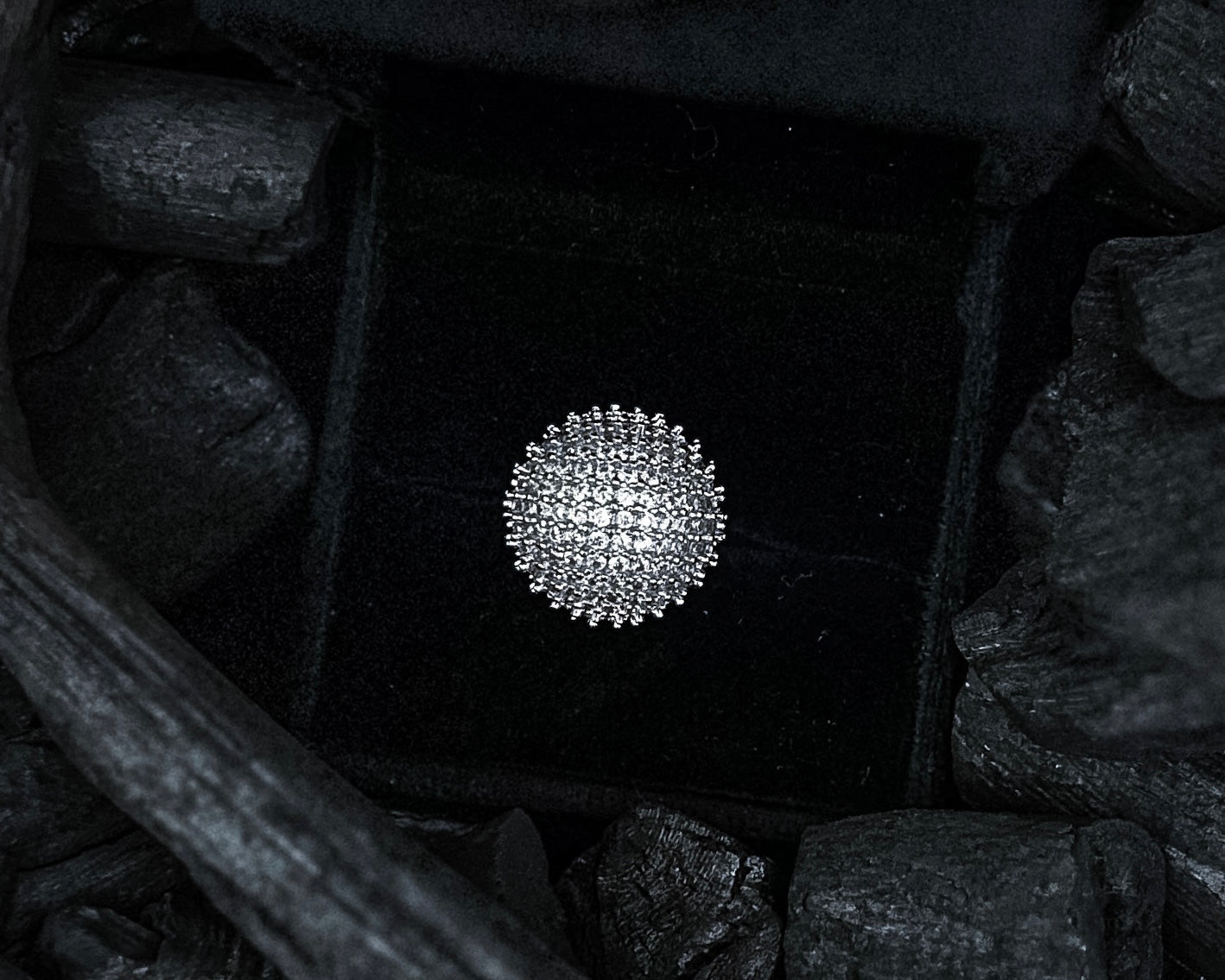 Disco Ball American Diamond Ring