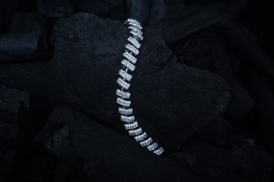 Puzzle Track American Diamond Bracelet