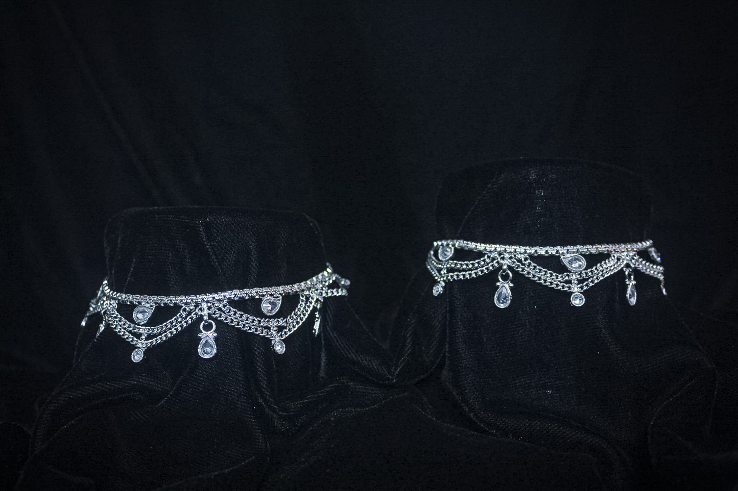 Vintage Style American Diamond Anklets