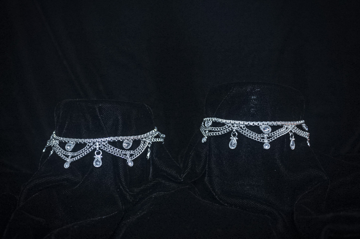 Vintage Style American Diamond Anklets