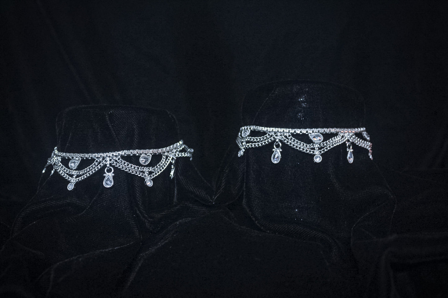 Vintage Style American Diamond Anklets